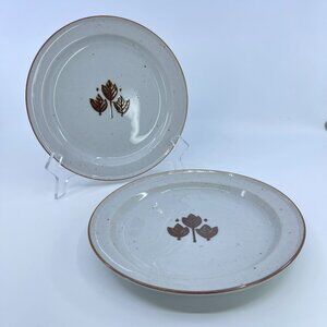 vintage berkeley house "ingrid" salad plate stoneware leaf pattern set of 2